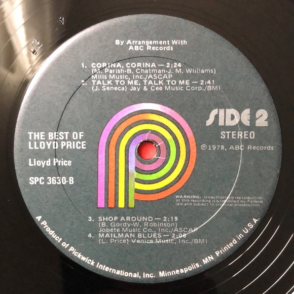Lloyd Price ...The Best Of...Vinyl Lp '78 - Picture 6 of 7